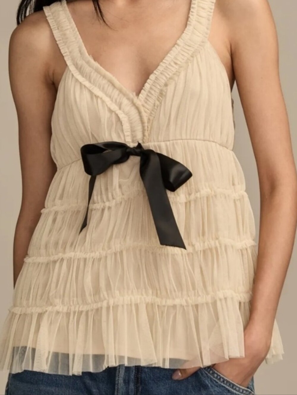 Lucky Brand Tiered Tulle Tank - Picture 4 of 5